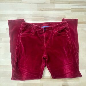Simply Vera wang Red Velvet Pants